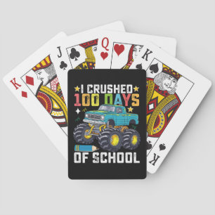 Ik heb 100 dagen van de schoolMonster Truck oversp Pokerkaarten