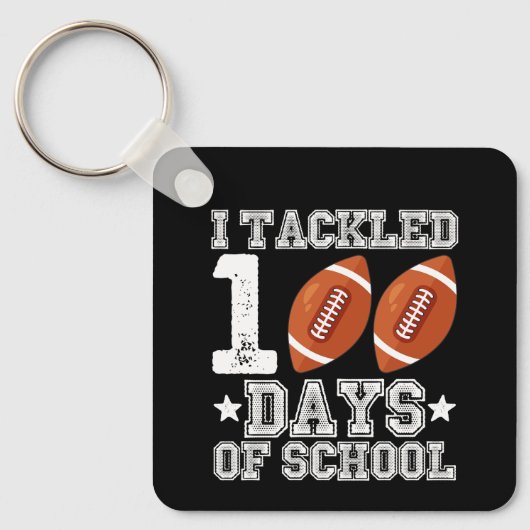 Ik heb 100 dagen van het Football van de School be Sleutelhanger (Voorkant)
