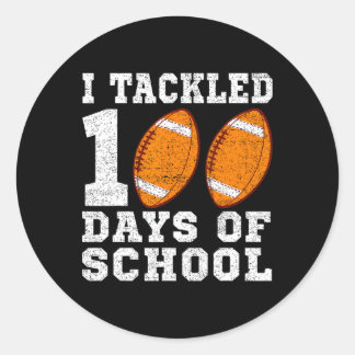 Ik heb 100 dagen van het Football van de school ge Ronde Sticker