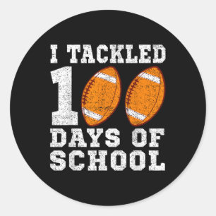 Ik heb 100 dagen van het Football van de school ge Ronde Sticker