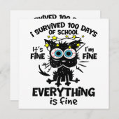 Ik heb 100 dagen van school overleefd Het is goed  Kaart (Voorkant / Achterkant)