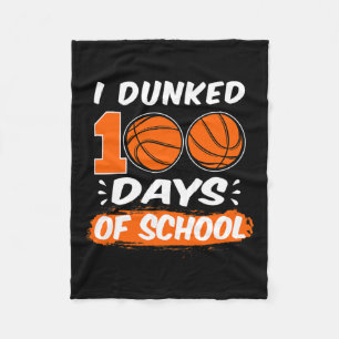 Ik heb 100 dagen van schoolhonkbal geteld. fleece deken