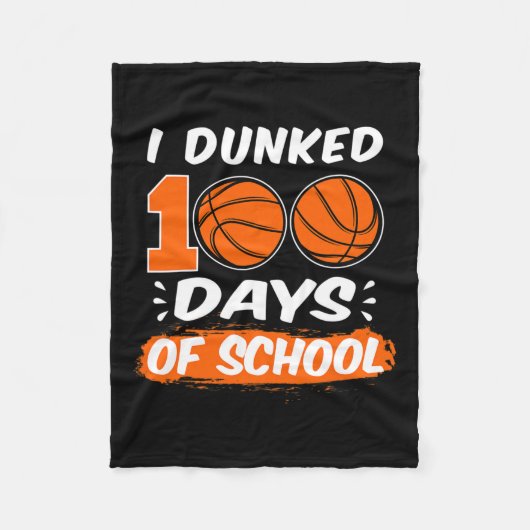Ik heb 100 dagen van schoolhonkbal geteld. fleece deken (Voorkant)