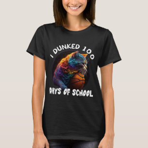 Ik heb 100 dagen van schoolkat Basketball 100 dage T-shirt