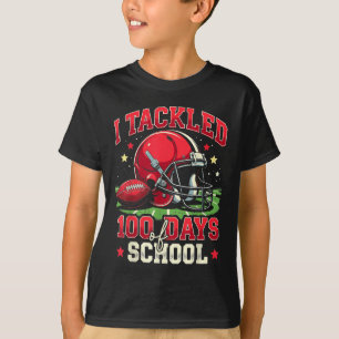 Ik heb 100 Days of School 100th Day Football gedaa T-shirt
