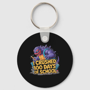 Ik heb 100 Days of School Boys Kinder verpletterd Sleutelhanger