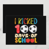 Ik heb 100 Days of School Soccer Lover getrapt Kaart (Voorkant / Achterkant)