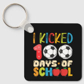 Ik heb 100 Days of School Soccer Lover getrapt Sleutelhanger (Voorkant)