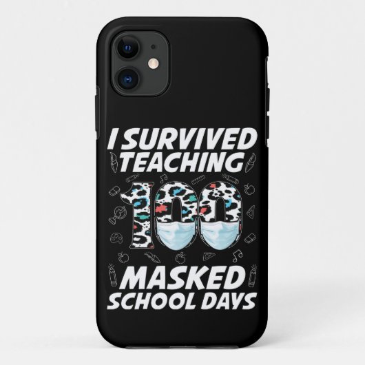 Ik heb 100 gemaskerde schooldagen overleven Case-Mate iPhone case (Achterkant)