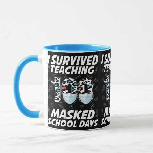 Ik heb 100 gemaskerde schooldagen overleven mok (Links)
