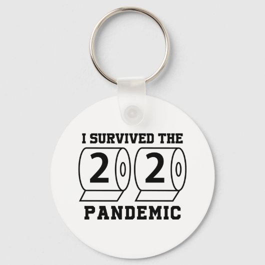 Ik heb 2020 overleefd met een pandemisch toiletpap sleutelhanger (Voorkant)