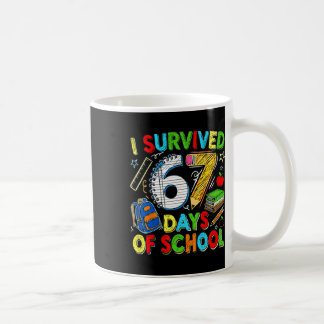 Ik heb 67 dagen overleefd op school, leuk zes zeve koffiemok