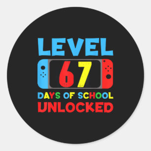 Ik heb 67 dagen school overleefd Bruh Studenten Ze Ronde Sticker