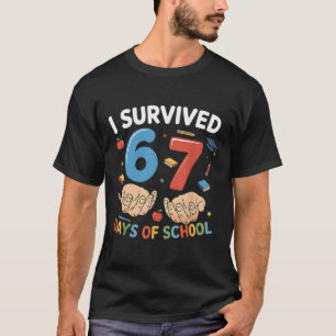 Ik heb 67 dagen school overleefd Funny 67 kinderen T-shirt