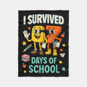 Ik heb 67 dagen school overleefd Funny 67 Meme Ler Fleece Deken