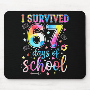 Ik heb 67 dagen school overleefd Funny 67 Meme Ler Muismat
