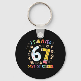 Ik heb 67 dagen school overleefd Funny 67 Meme Ler Sleutelhanger