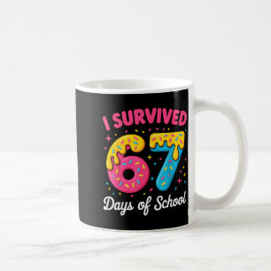 Ik heb 67 dagen school overleefd Funny Meme Leraar Koffiemok