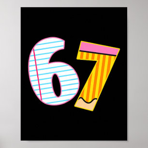 Ik heb 67 dagen school overleefd Funny Meme Leraar Poster