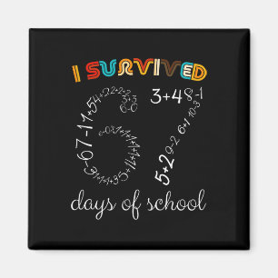 Ik heb 67 dagen school overleefd Funny vintage wis Magneet