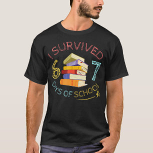 Ik heb 67 dagen school overleefd Grappig 67 Meme L T-shirt