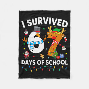 Ik heb 67 dagen school overleefd Grappige meme zes Fleece Deken