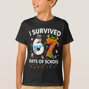 Ik heb 67 dagen school overleefd Grappige meme zes T-shirt