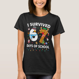 Ik heb 67 dagen school overleefd Grappige meme zes T-shirt
