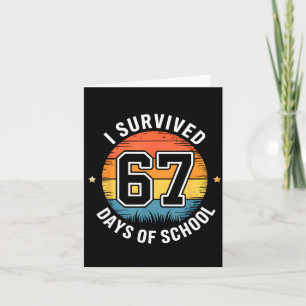 Ik heb 67 dagen school overleefd Retro leraren stu Kaart