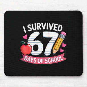 Ik heb 67 dagen school overleefd Six Seven 6 7 ler Muismat