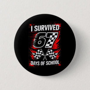 Ik heb 67 dagen school overleefd Six Seven Meme Ra Ronde Button 5,7 Cm