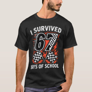 Ik heb 67 dagen school overleefd Six Seven Meme Ra T-shirt