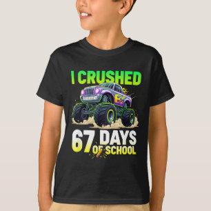 Ik heb 67 dagen school verpletterd 6 7 Meme grappi T-shirt
