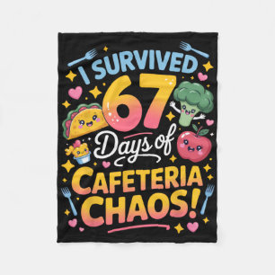 Ik heb 67 dagen van cafetariacaos overleefd Leraar Fleece Deken