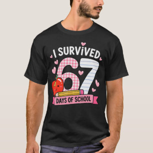 Ik heb 67 dagen van school overleefd Student T-shirt