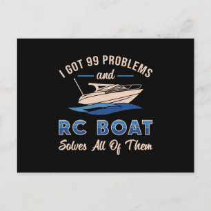 Ik heb 99 problemen en RC boot model grappige RC b Briefkaart