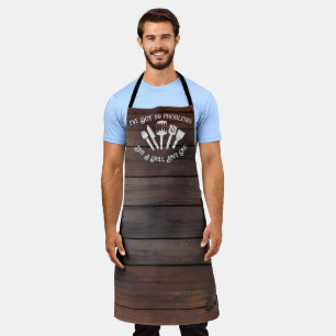 "Ik heb 99 problemen, maar een grill is niet een-g Schort