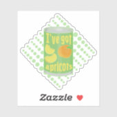 Ik heb abrikozen Tin fruit Sticker (Vel)