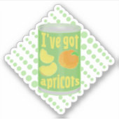 Ik heb abrikozen Tin fruit Sticker (Voorkant)