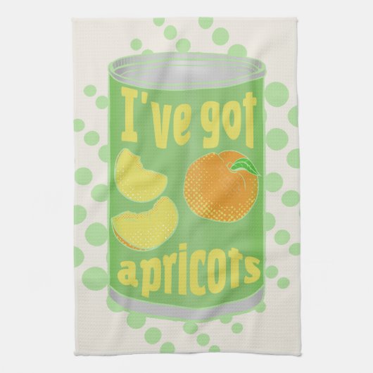 Ik heb abrikozen Tin fruit Theedoek (Verticaal)