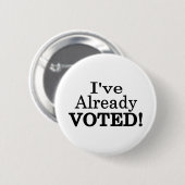 Ik heb al gestemd ronde button 5,7 cm (Voorkant /achterkant)