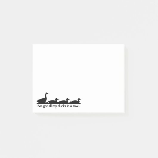 Ik heb al mijn eenden op een rij post-it® notes (Voorkant)