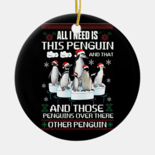 Ik heb alleen deze pinguïn en die andere pinguïn n keramisch ornament