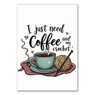 Ik heb alleen koffie en haken nodig kaart