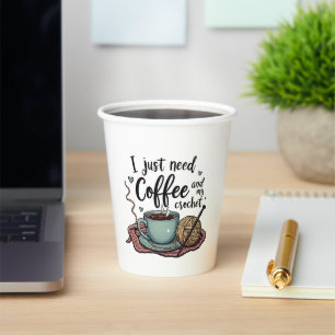 Ik heb alleen koffie en haken nodig papieren bekers