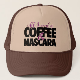 Ik heb alleen koffie en Mascara nodig Trucker Pet