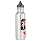 Ik heb alleen liefde en karate nodig. waterfles  (Links)