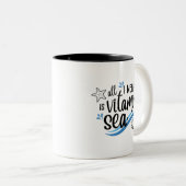 Ik heb alleen maar vitamine Zee nodig. Tweekleurige Koffiemok (Voorkant rechts)