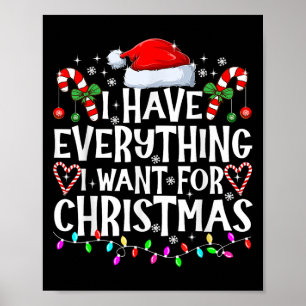 Ik heb alles wat ik wil voor Kerstmis, ik ben het Poster