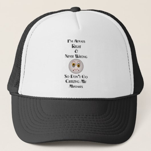 Ik heb altijd gelijk trucker pet (Voorkant)
